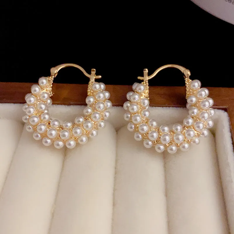 Pearl Hoop Earrings