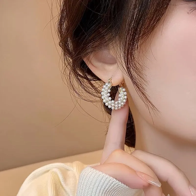 Pearl Hoop Earrings