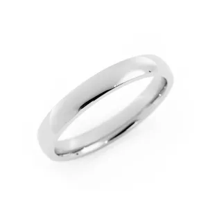 Platinum High Polish Heavy Domed 3mm Wedding Band