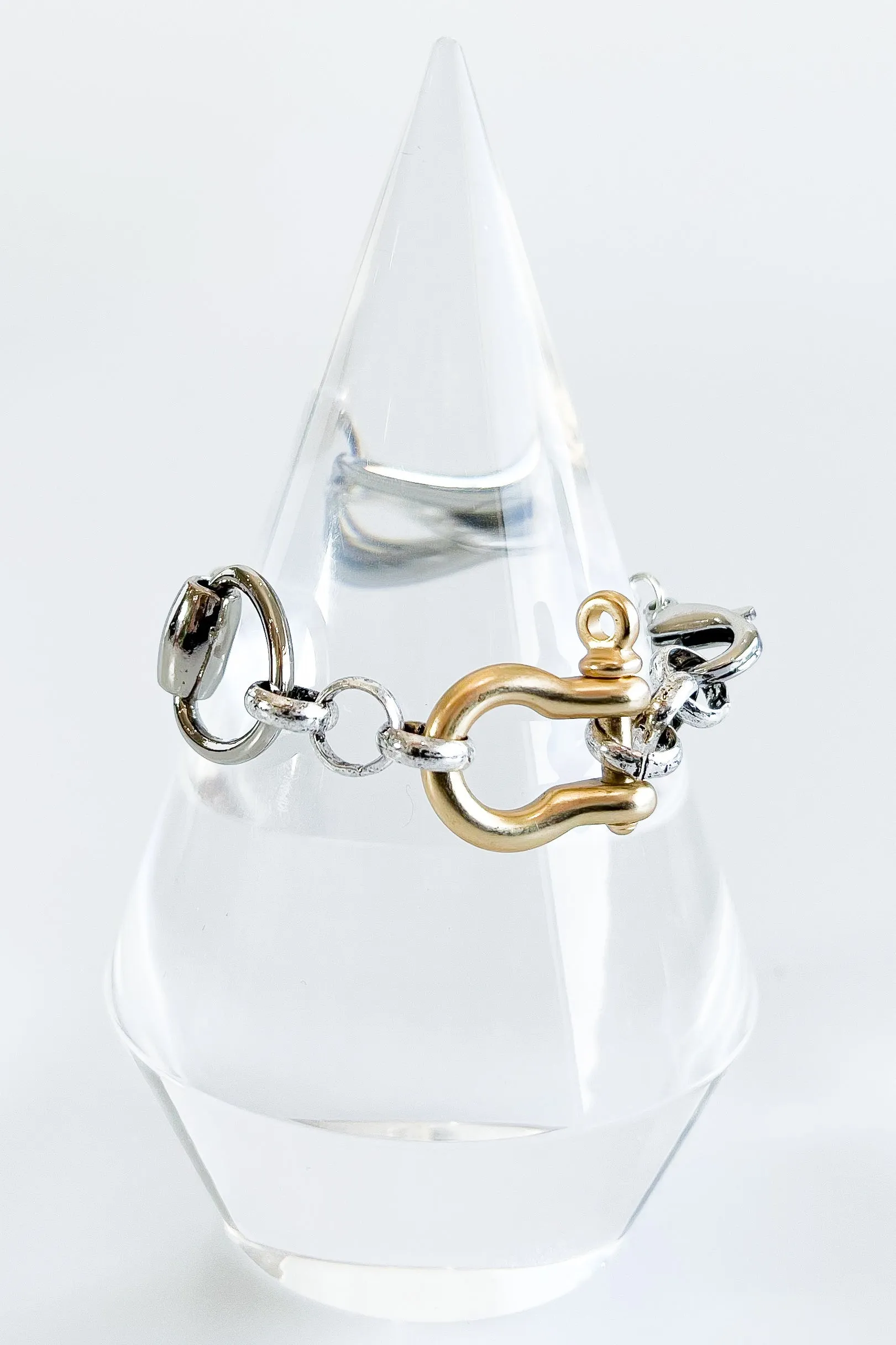 Pre Order CB Custom Double Horsebit Bracelet - Silver/Gold