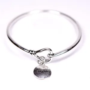 "Daughter" charm bangle