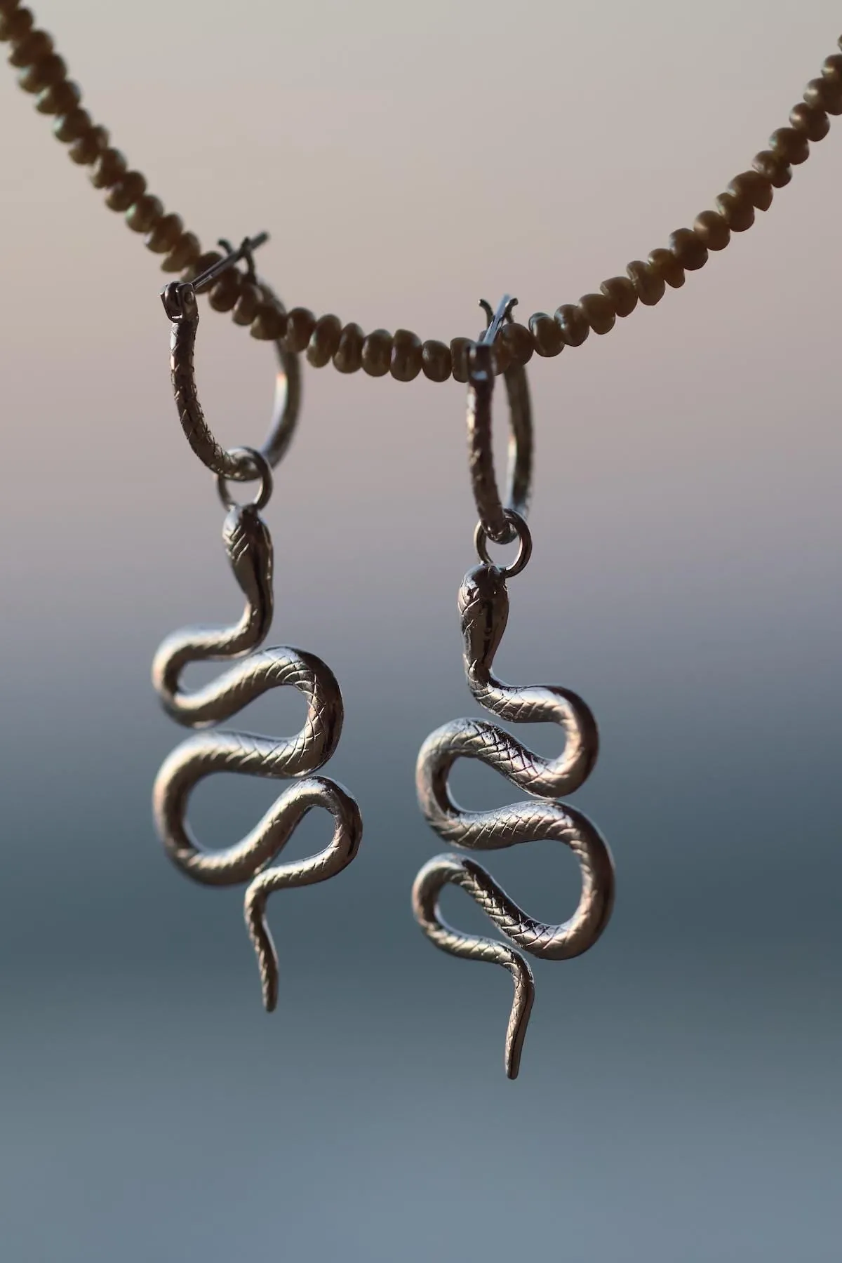Rebirth Serpent 14K Gold Vermeil Hoop