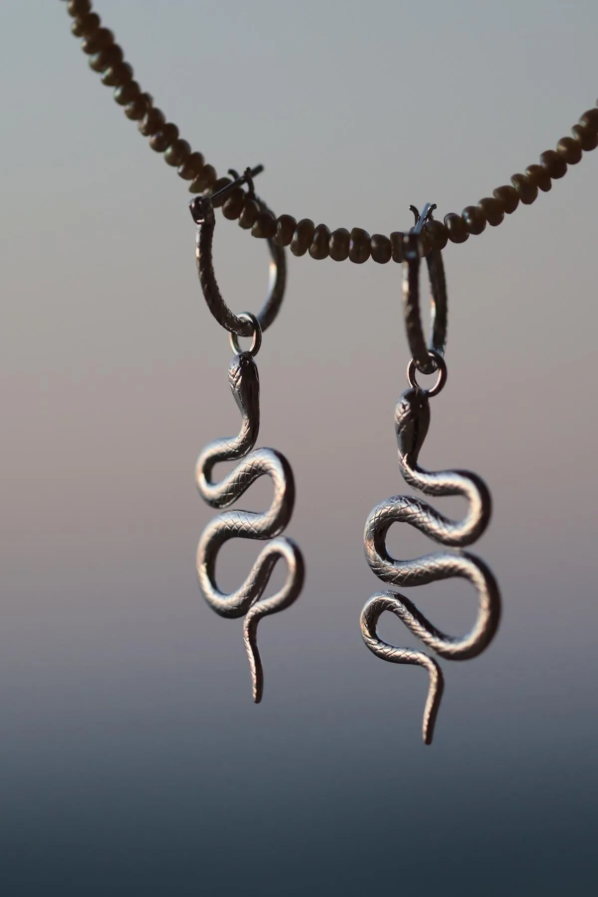 Rebirth Serpent 14K Gold Vermeil Hoop