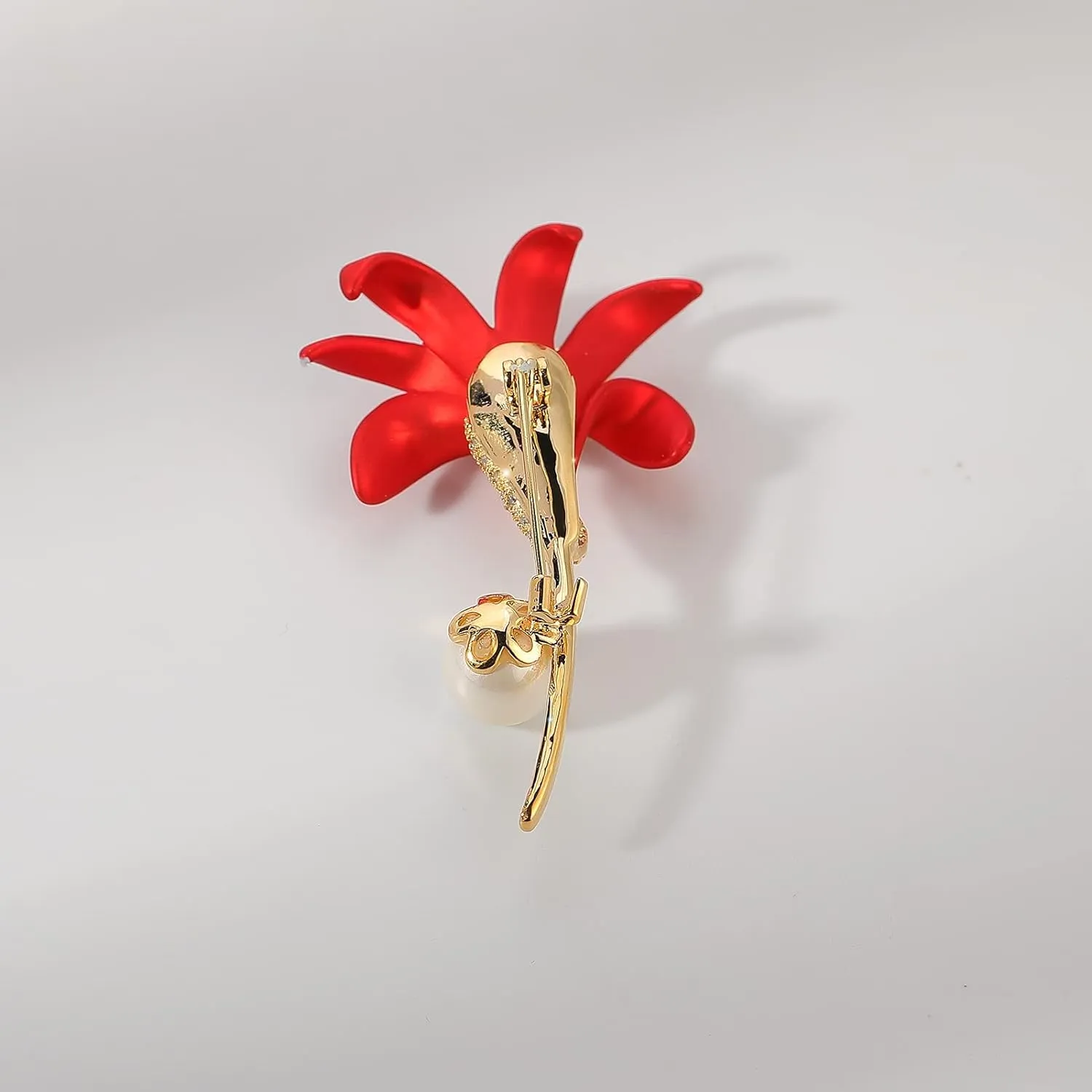 Red Rose Flower Brooches and Pins for Women Costume Jewelry Brooch Pins Broches Jewelry for Women Elegant Lady Pin