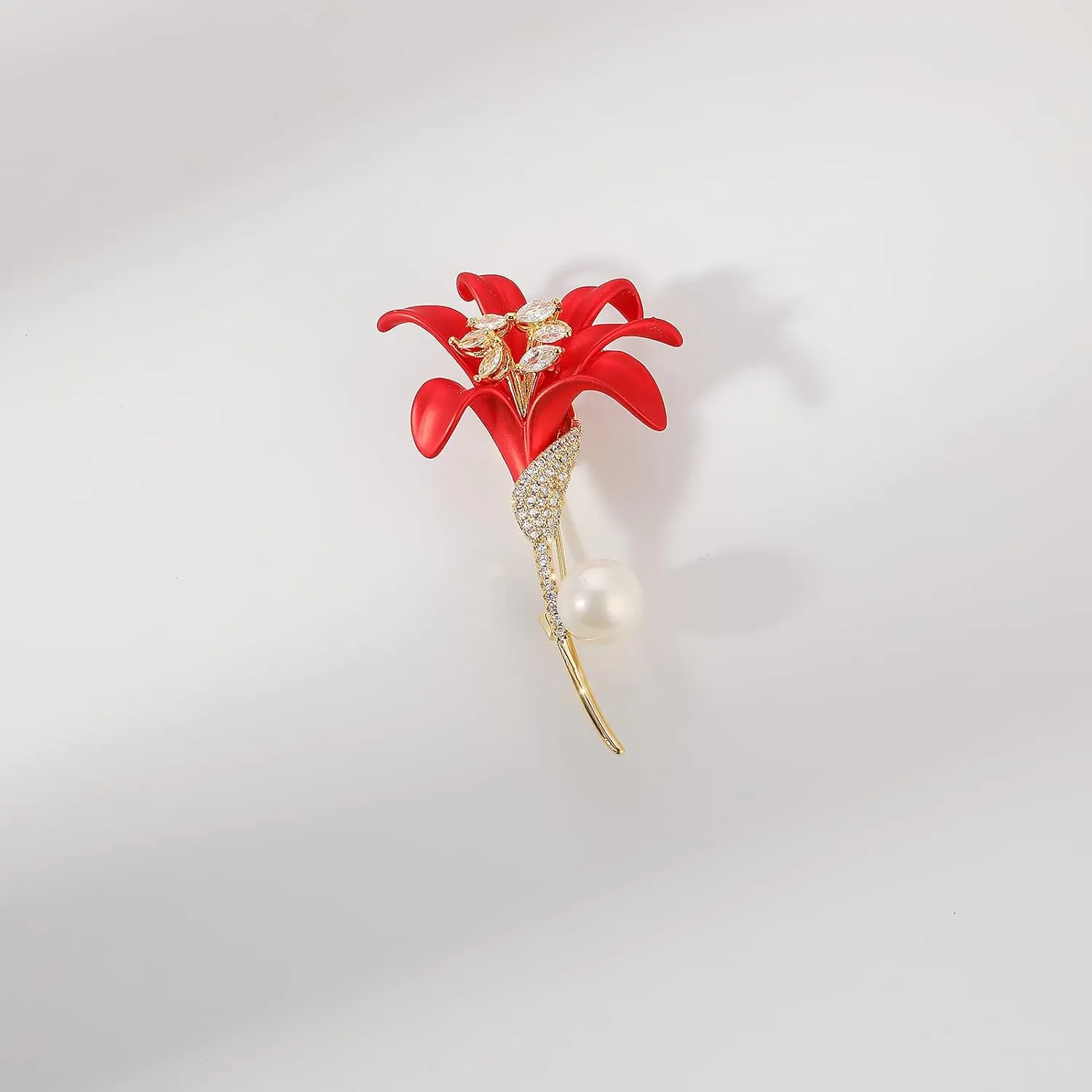 Red Rose Flower Brooches and Pins for Women Costume Jewelry Brooch Pins Broches Jewelry for Women Elegant Lady Pin