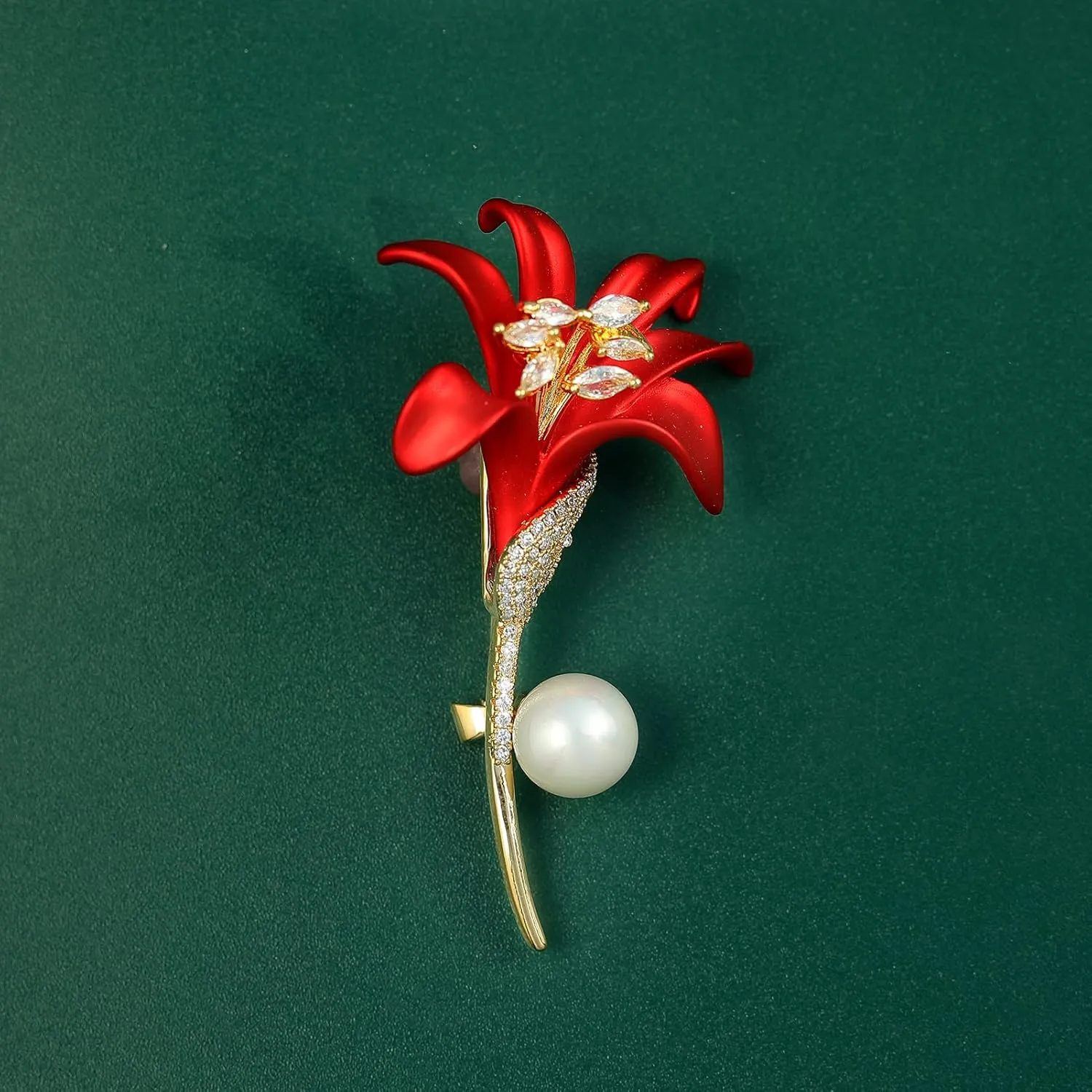 Red Rose Flower Brooches and Pins for Women Costume Jewelry Brooch Pins Broches Jewelry for Women Elegant Lady Pin
