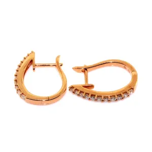 Rose Gold Diamond Hoops