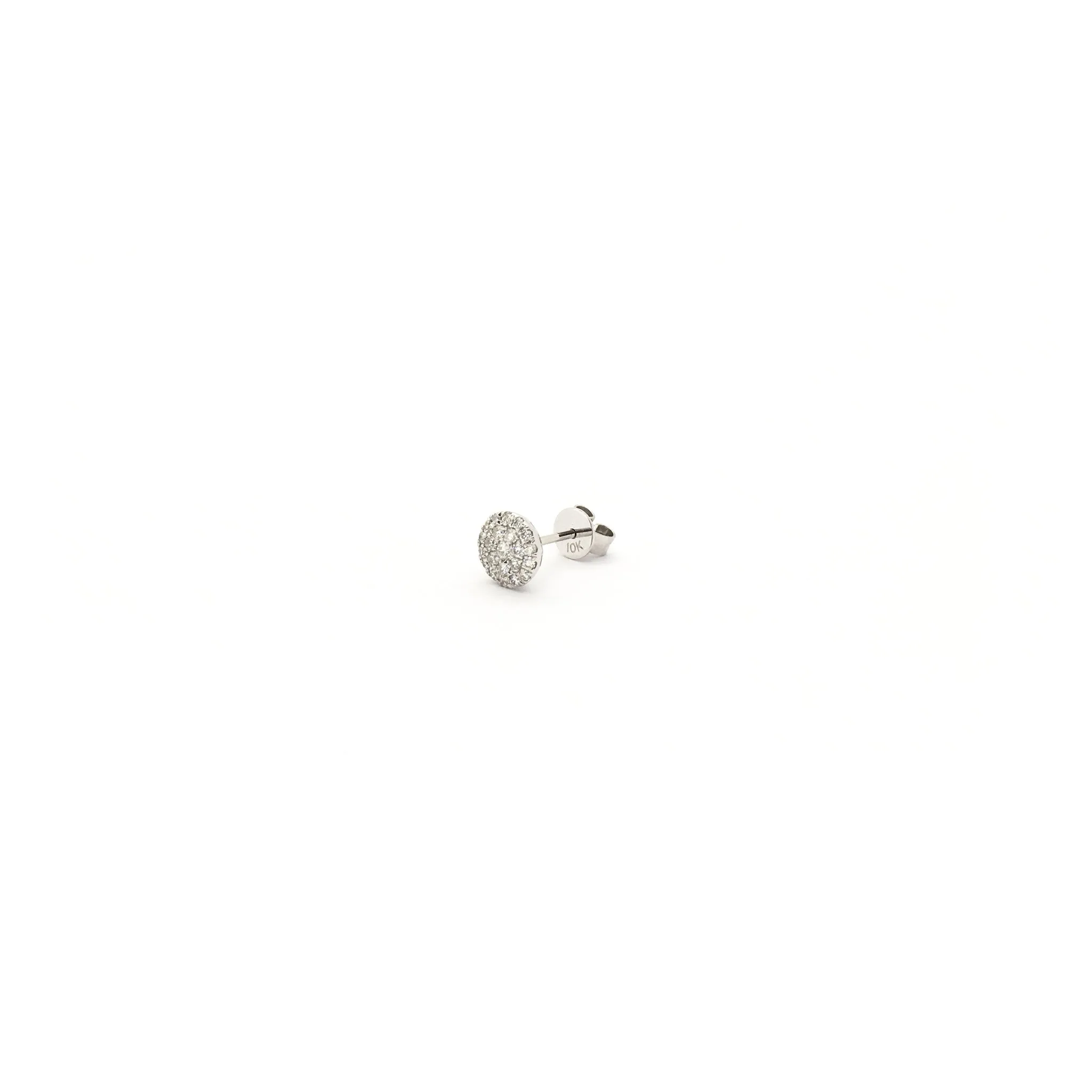 Round Diamond Cluster Stud Earrings (10K)