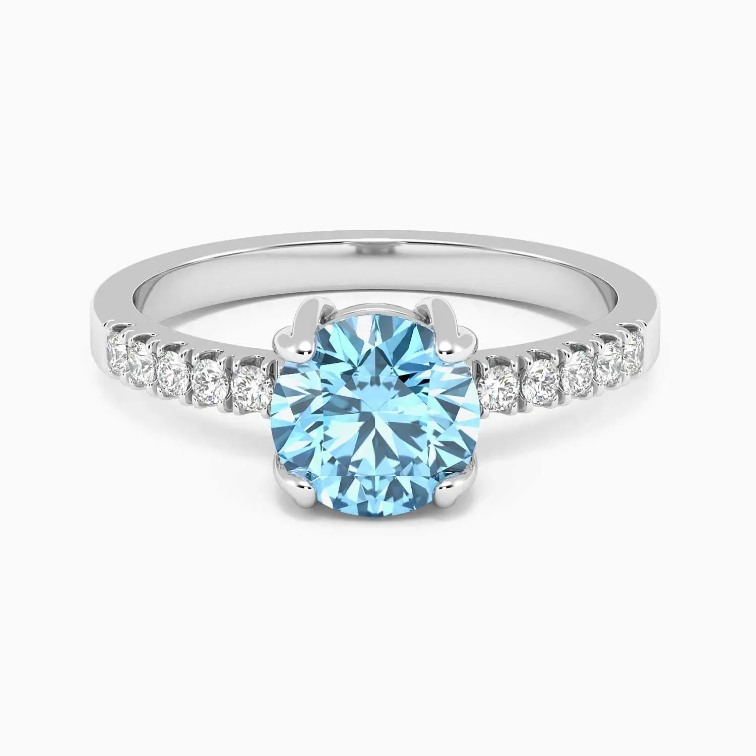 Round Shape Topaz Ring crafted in 925 Sterling Silver | Irosk Australia ®
