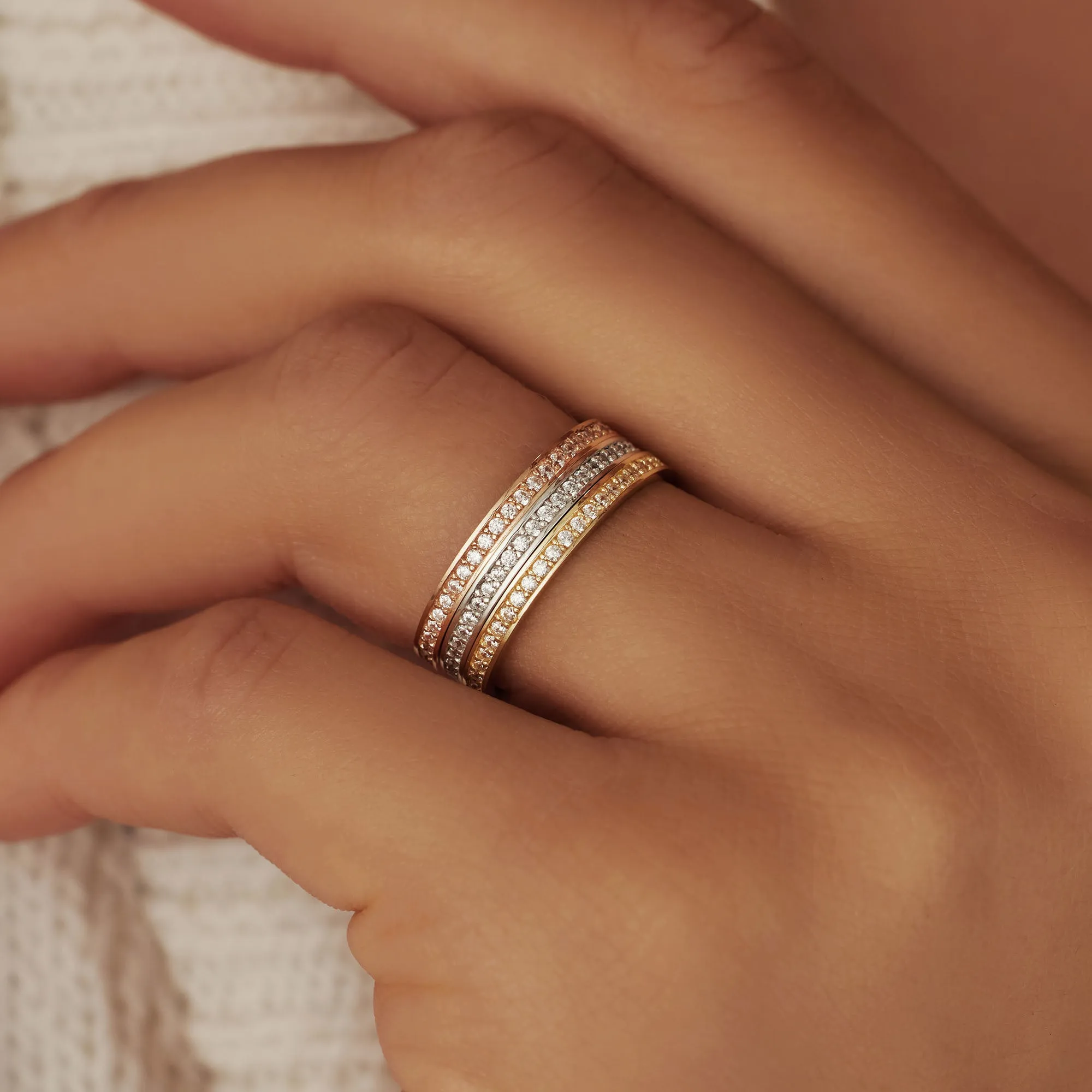 Saint Germain Merle 14 karat white gold ring with zirconia