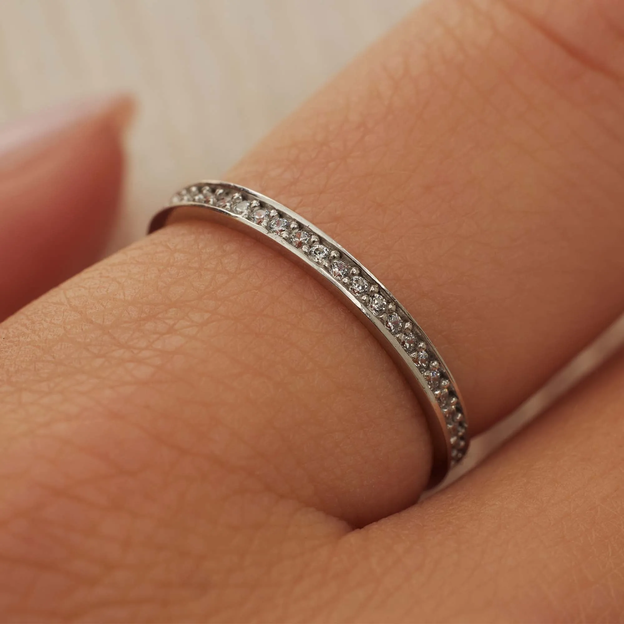 Saint Germain Merle 14 karat white gold ring with zirconia