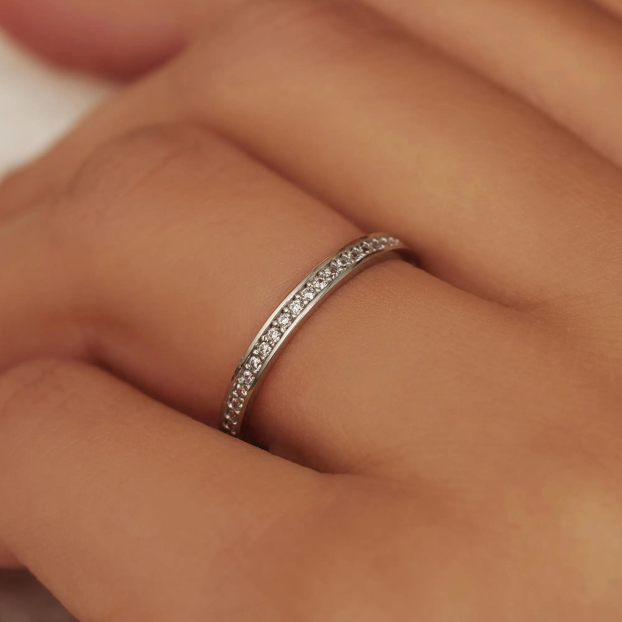 Saint Germain Merle 14 karat white gold ring with zirconia
