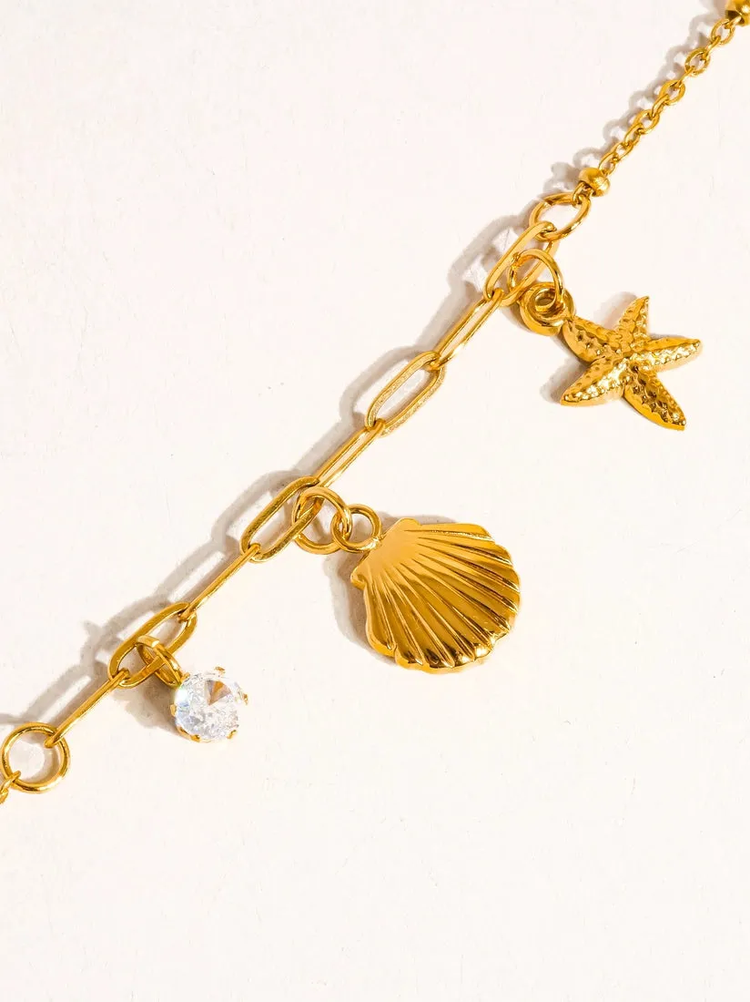Seaside Charm 18K Gold Necklace