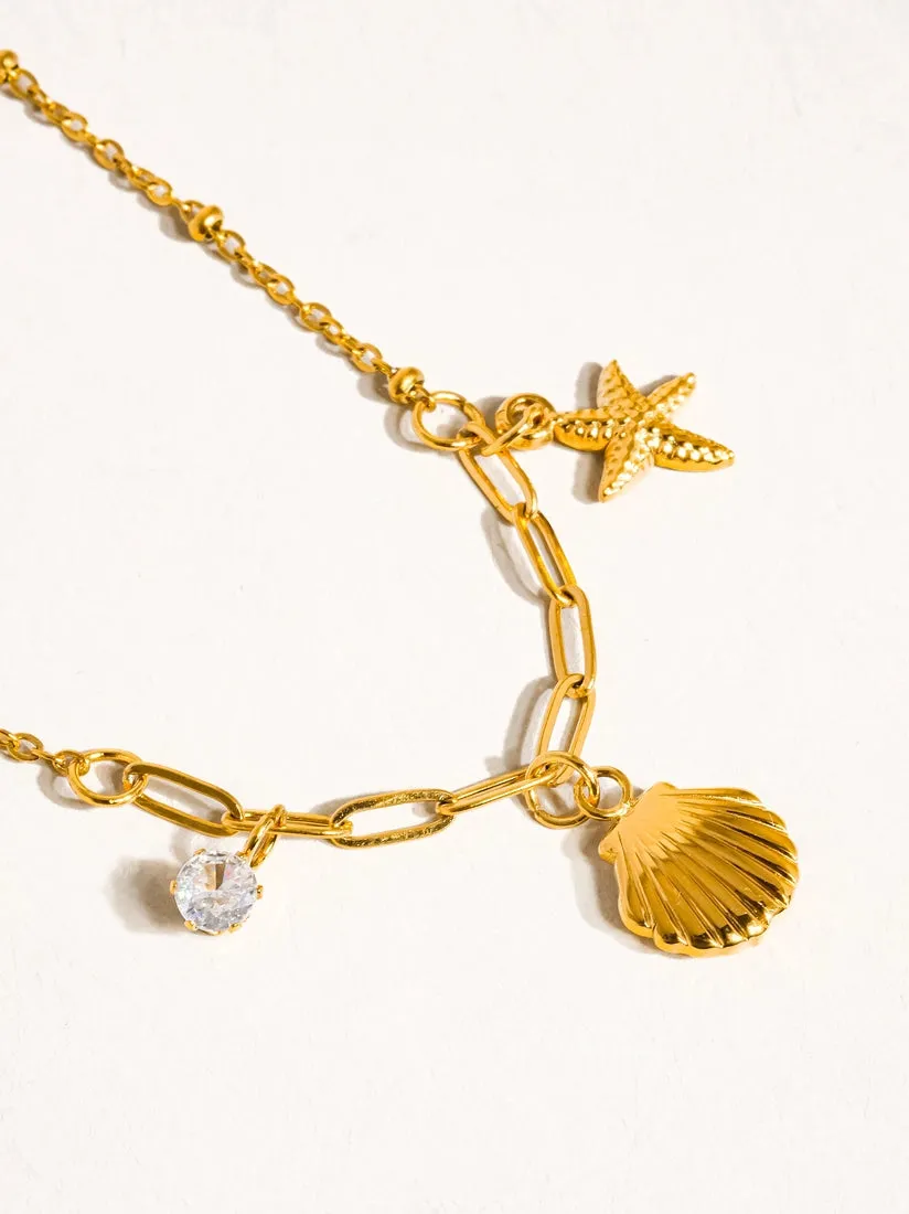 Seaside Charm 18K Gold Necklace