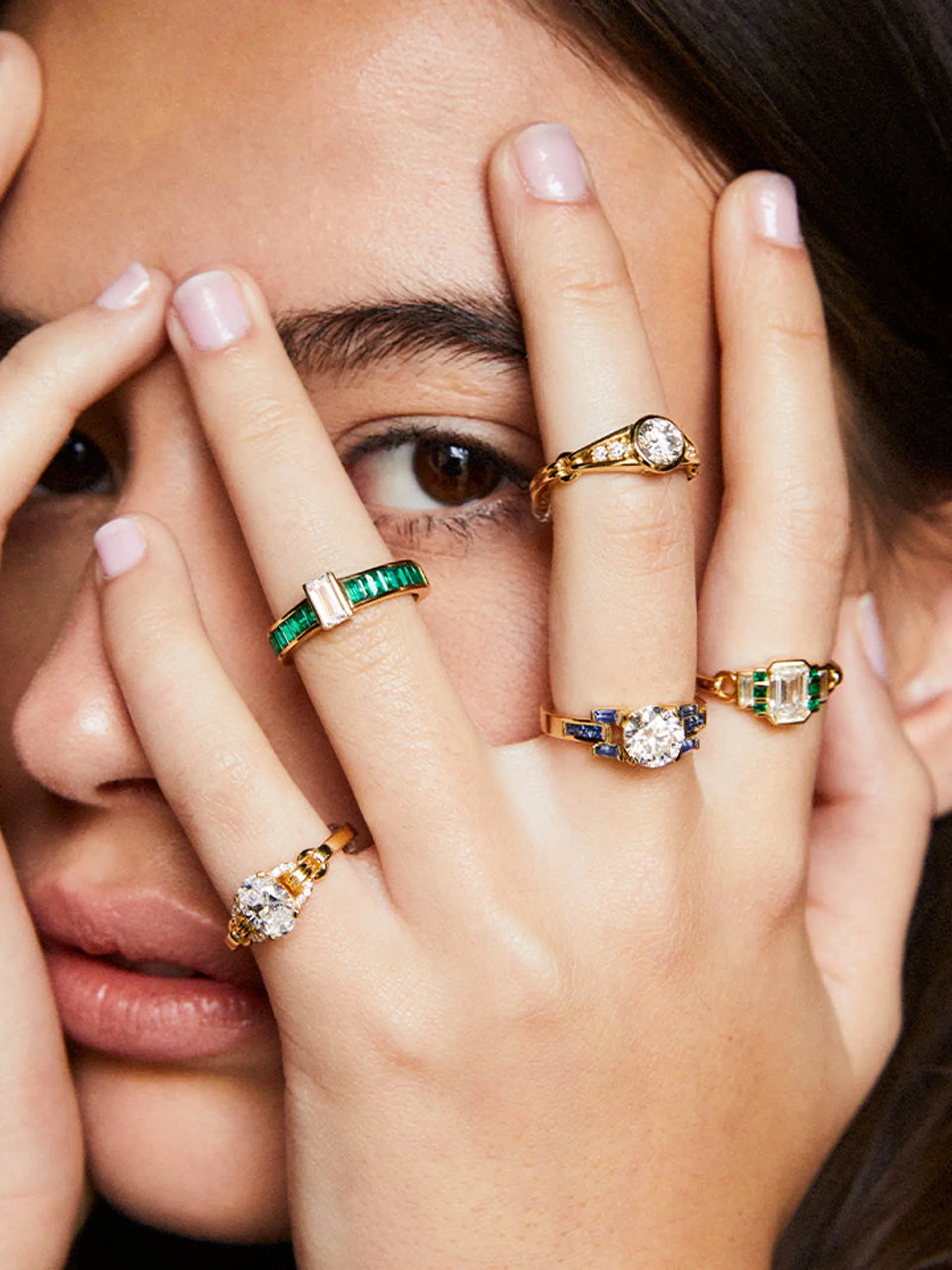 Signature oval cut buckle ring