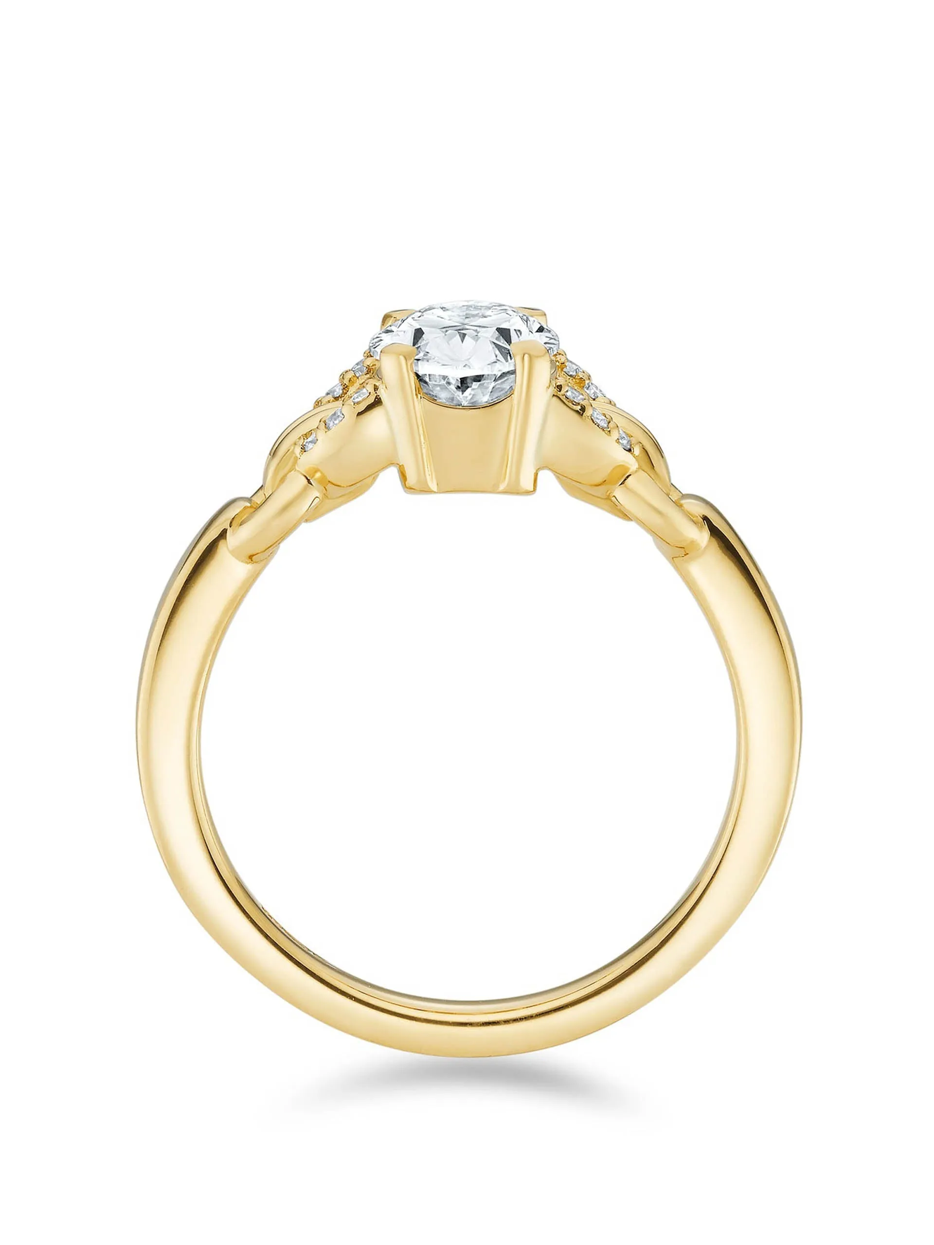 Signature oval cut buckle ring