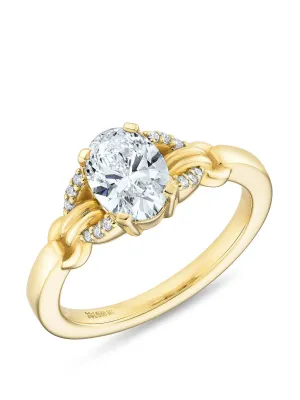 Signature oval cut buckle ring