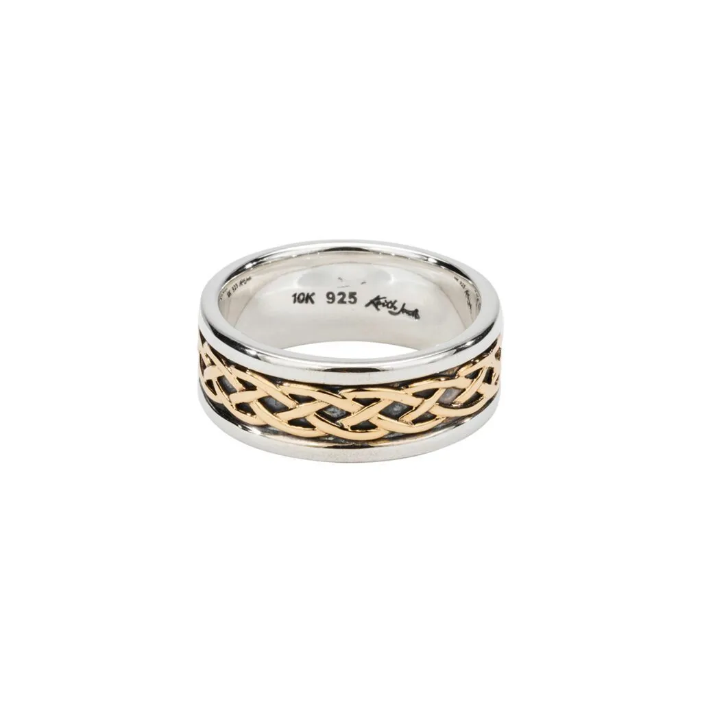 Silver And 10k Gold Celtic Weave 'Kelty' Ring | Keith Jack