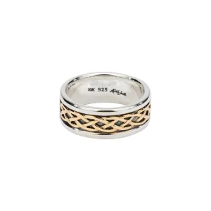 Silver And 10k Gold Celtic Weave 'Kelty' Ring | Keith Jack