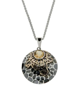 Silver And 10k Gold Earth Element Pendant - Citrine | Keith Jack