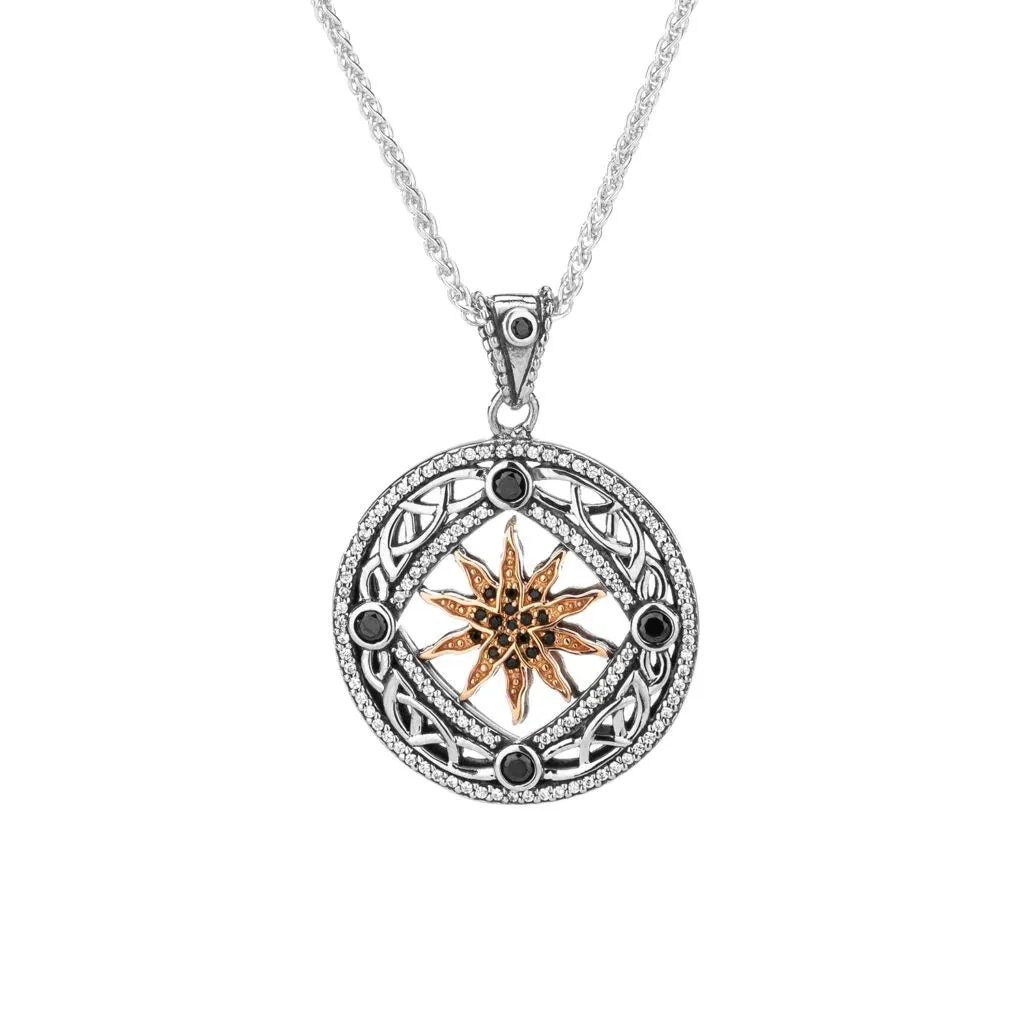Silver And 10k Rose Gold Freyr Pendant | Keith Jack