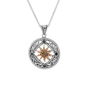 Silver And 10k Rose Gold Freyr Pendant | Keith Jack