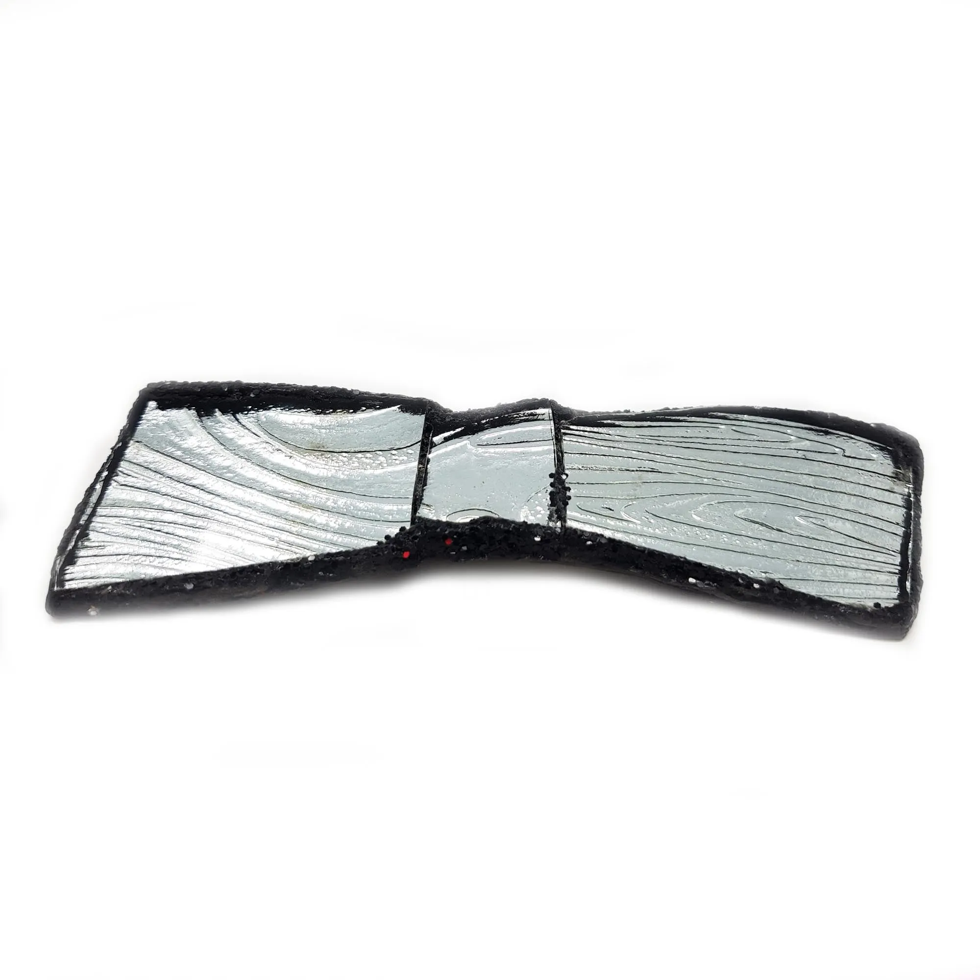 SILVER LONG BOW TIE BROOCH