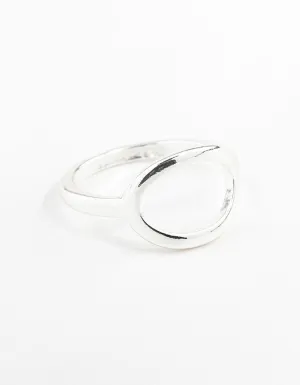 Silver Open Oval Ring
