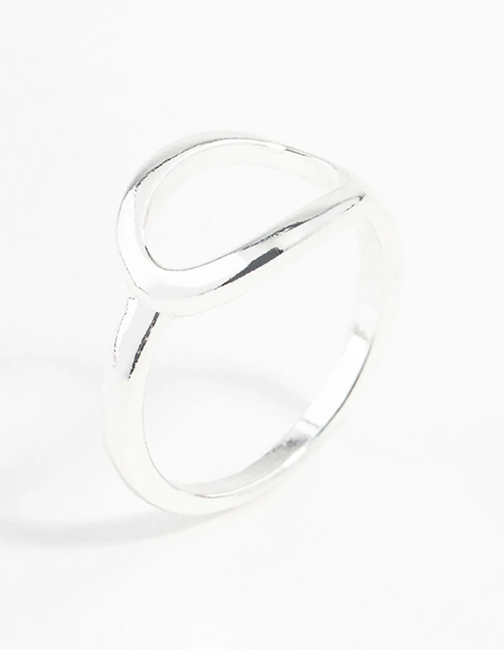Silver Open Oval Ring