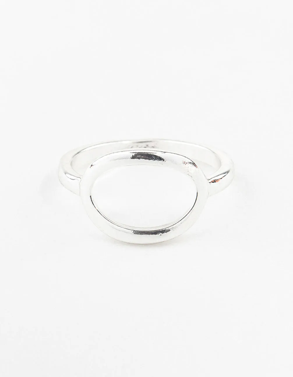 Silver Open Oval Ring