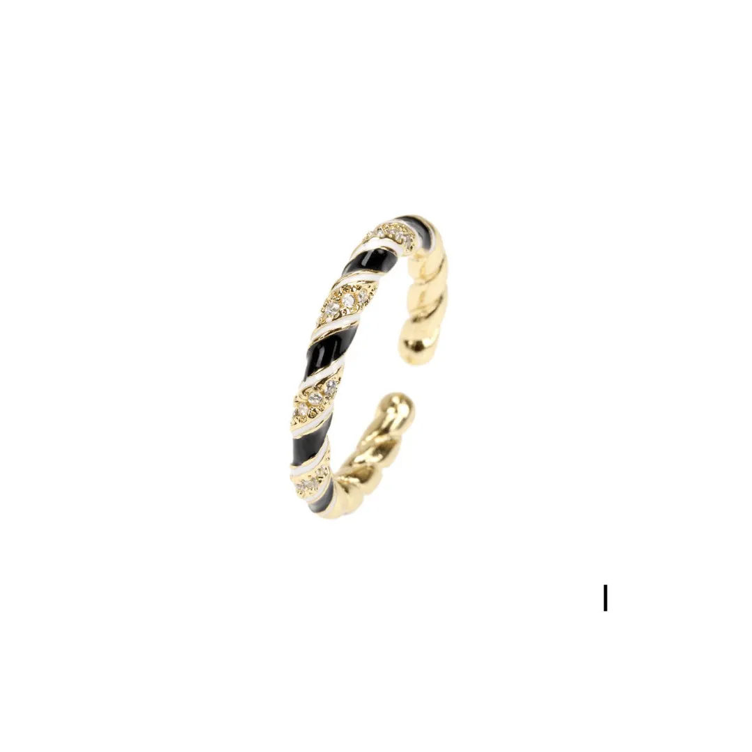 Stackable 14K Gold Plated Brass Rings | Trendy Stackable Rings | Adjustable 14K Gold Ring