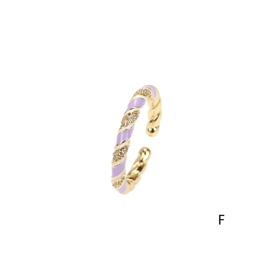 Stackable 14K Gold Plated Brass Rings | Trendy Stackable Rings | Adjustable 14K Gold Ring