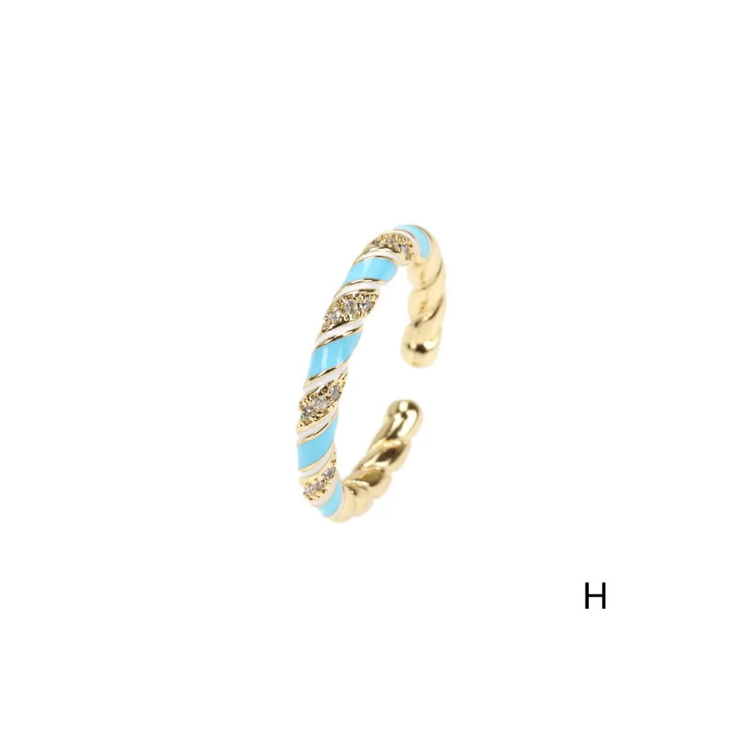 Stackable 14K Gold Plated Brass Rings | Trendy Stackable Rings | Adjustable 14K Gold Ring