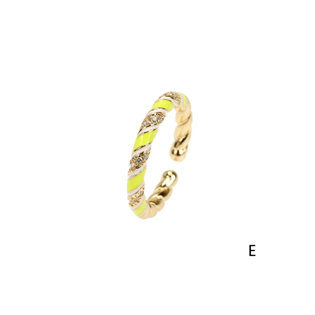 Stackable 14K Gold Plated Brass Rings | Trendy Stackable Rings | Adjustable 14K Gold Ring