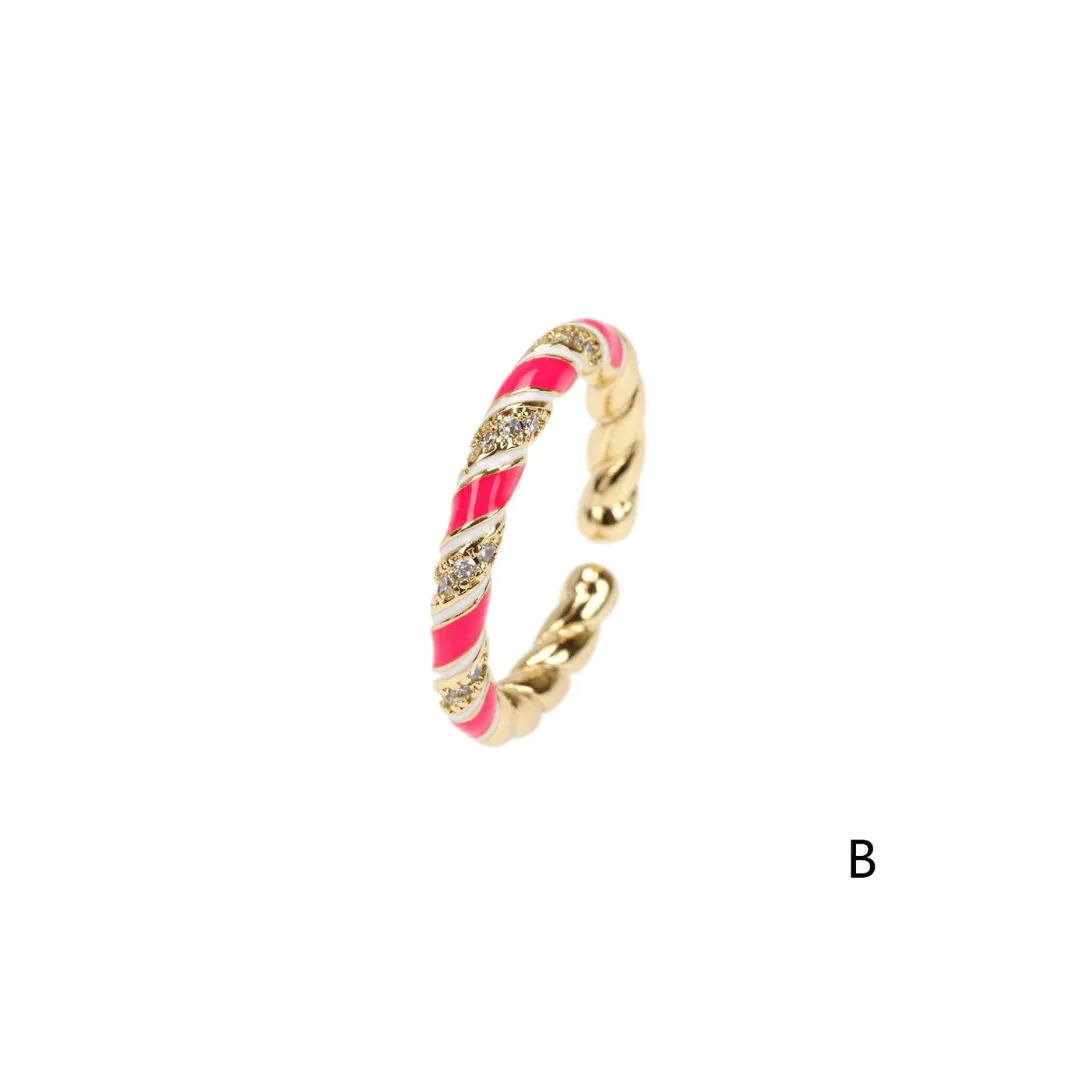 Stackable 14K Gold Plated Brass Rings | Trendy Stackable Rings | Adjustable 14K Gold Ring