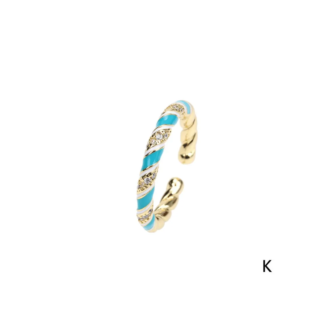 Stackable 14K Gold Plated Brass Rings | Trendy Stackable Rings | Adjustable 14K Gold Ring
