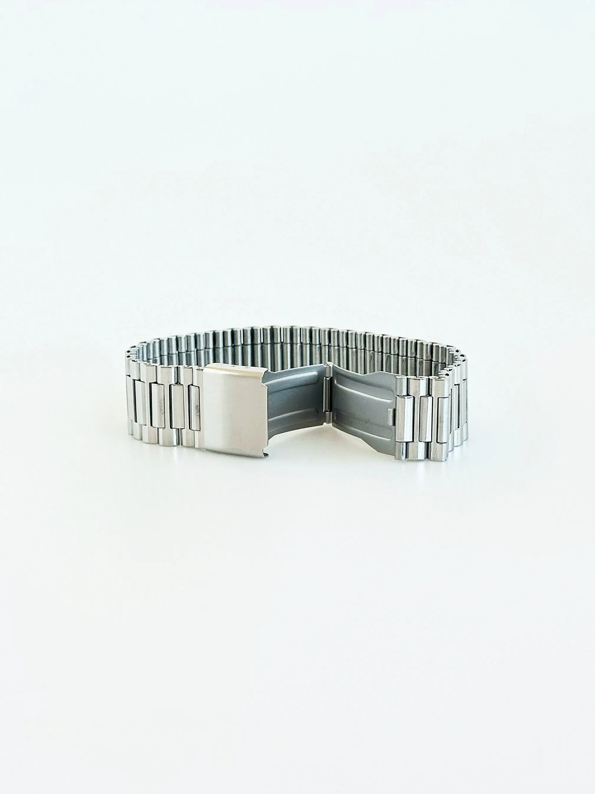 Stainless Steel Thick Wide Watch Style Bracelet