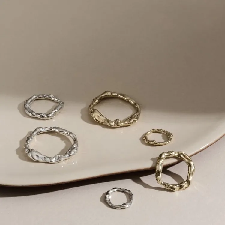 Sterling Silver Halo Necklace - Medium