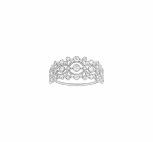 Stone Victoria Bague or Blanc Diamants Taille 53