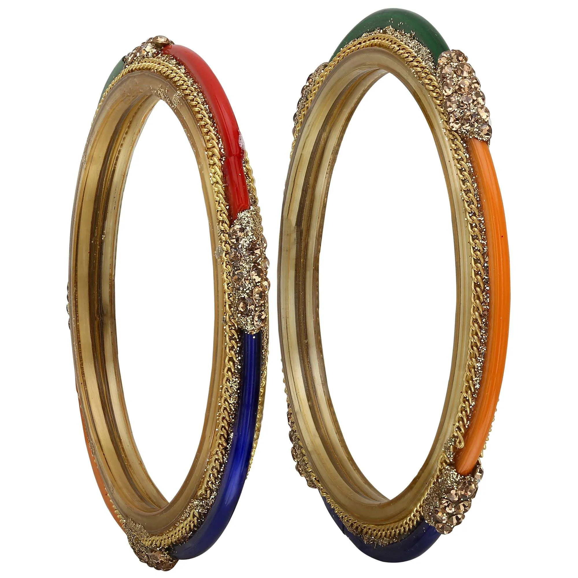 Sukriti Designer Handmade Glossy Glass Bangles for Women – Set of 4