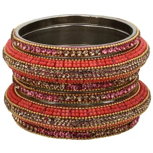 Sukriti Stylish Beads Brass Bangle Set for Girls & Women – Set of 6