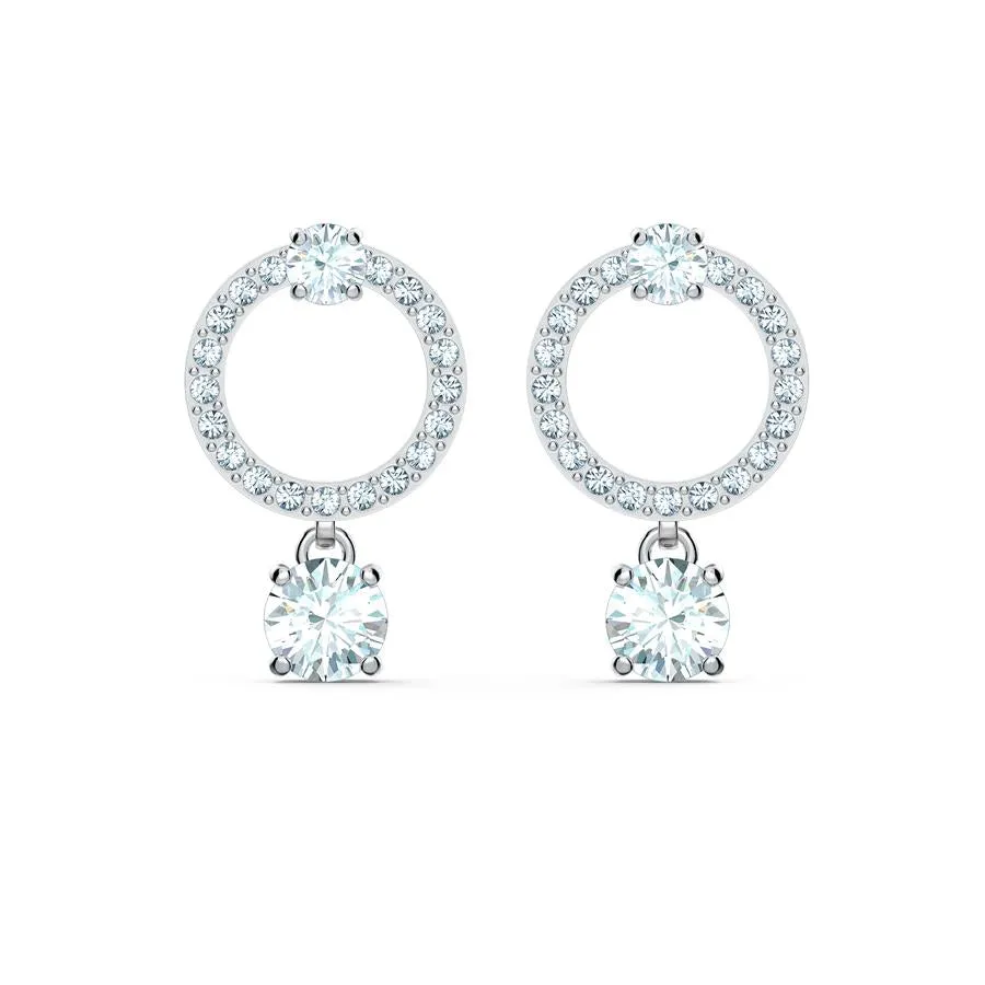 Swarovski Attract Circle Earrings Rhodium 5563278