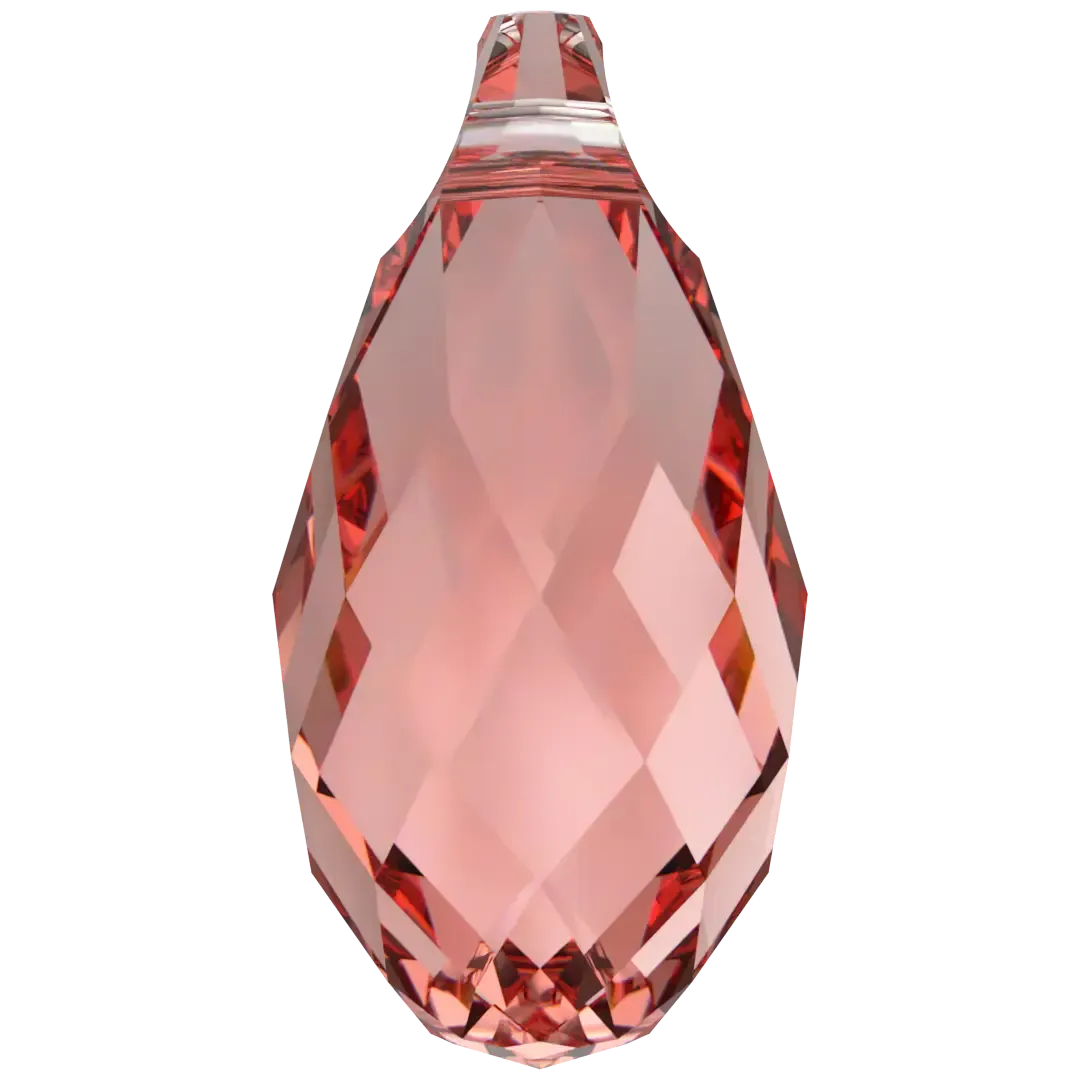 Swarovski Pendants Briolette (6010) Rose Peach
