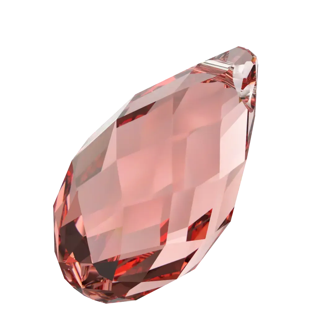 Swarovski Pendants Briolette (6010) Rose Peach