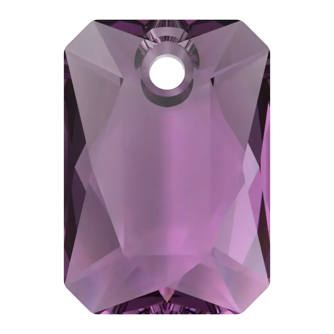 Swarovski Pendants Emerald Cut (6435) Amethyst