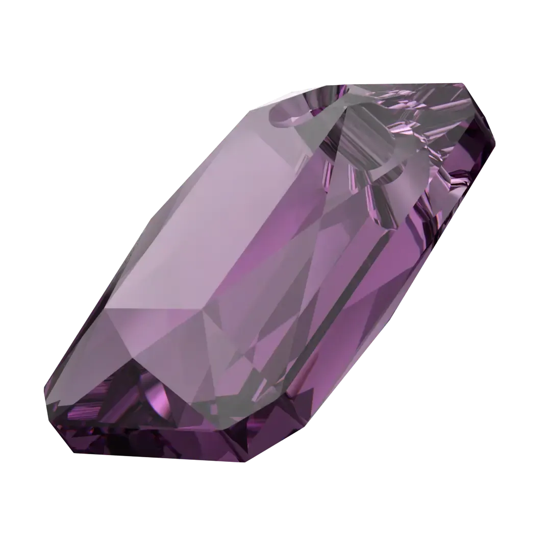 Swarovski Pendants Emerald Cut (6435) Amethyst