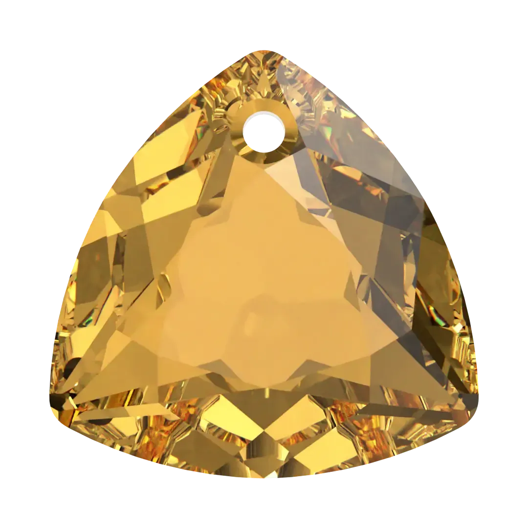 Swarovski Pendants Trilliant Cut (6434) Golden Topaz