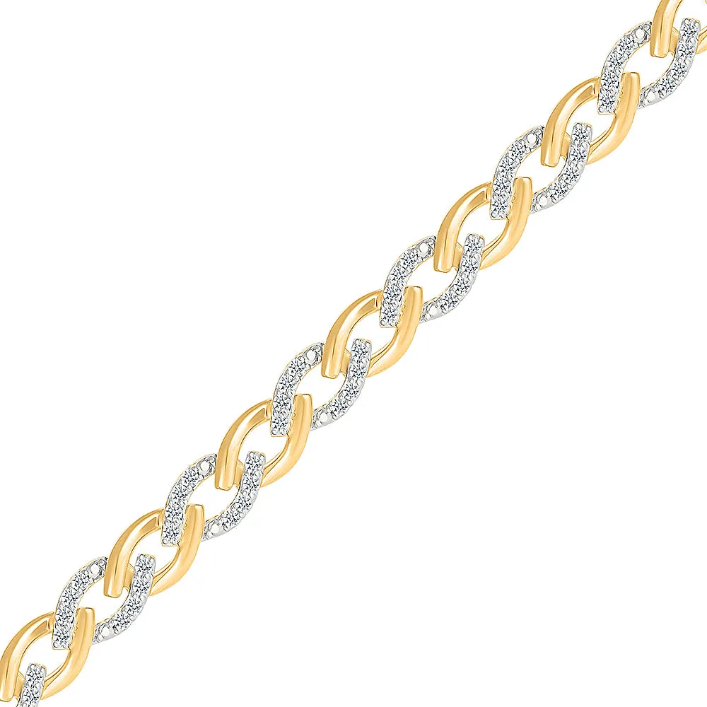 Swirl Diamond  Bracelet
