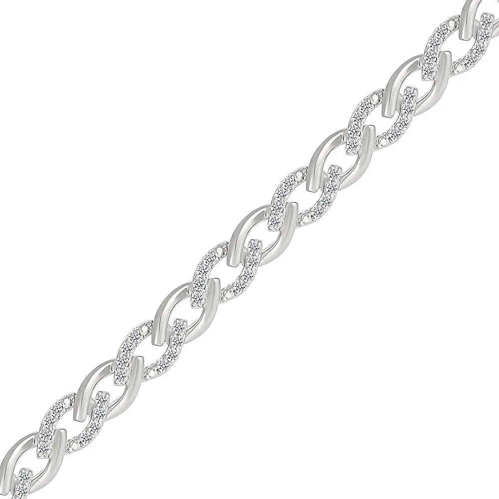 Swirl Diamond  Bracelet