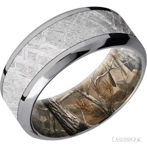 Tantalum with Polish , Polish Finish and Meteorite Inlay and RealTree AP - 9MM